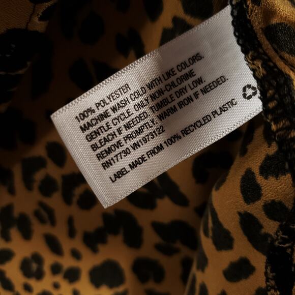 Ava & Viv Blouse Womens Size X Leopard Print Long Sleeve Pullover Shirt Top - Picture 7 of 7